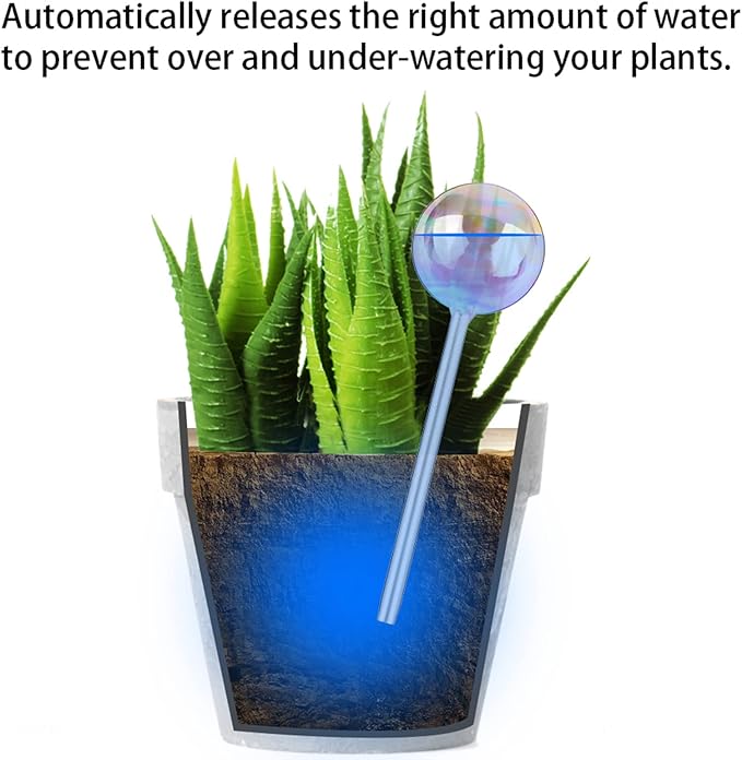 Globos de autorriego transparentes para plantas 6 UND